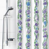 Штора для ванной 180*180см Ракушки белые New п/э 6984-009