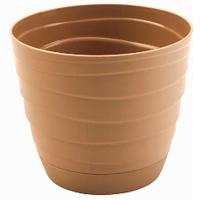 Кашпо Бриз 0,7л темно-бежевый с прик. под. /10шт/Рад