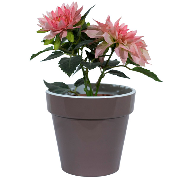 Кашпо Порто 1л мокко с вставкой 14,5*13см /15шт/ДТ