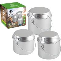 Набор Котелков (1л,2л,3л) алюминиевый Camp-S1  Набор Котелков (1л,2л,3л) алюминиевый Camp-S1