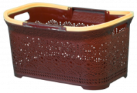 Корзина для белья 45л Ажурная коричневый 16033