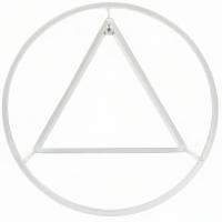 Подставка (каркас) ЛОФТ настенная ТРЕУГОЛЬНИК 51-05 белая 36*17см РЗДИ