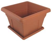 Кашпо Квадро 1,48л терракот С161Т