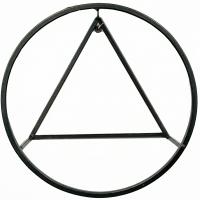 Подставка (каркас) ЛОФТ настенная ТРЕУГОЛЬНИК 51-05 черная 36*17см РЗДИ