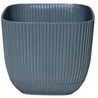 Кашпо Агава 0,27л квадратное серый с прик.под. А261