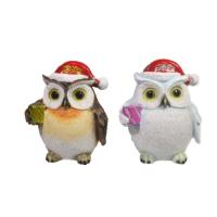 Фигура Сова с подарком  L10W7H12.5 см, 2в. 714218