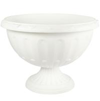 Вазон на ножке низкий 8л Джулия белый М1389