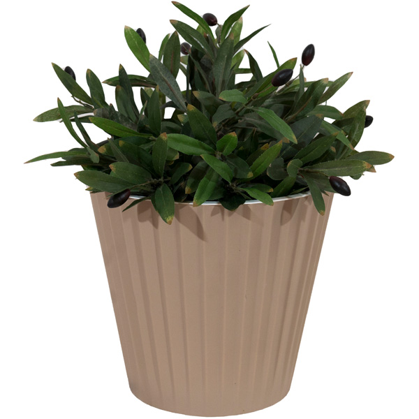 Кашпо Sand D230 5,8л молочный шоколад с вставкой IG64021 /15шт/ПР