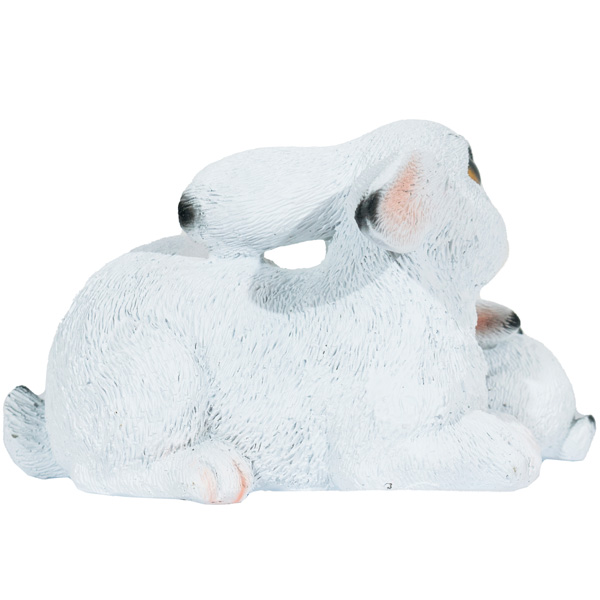 Зайчиха с зайчонком (белый) L16W10H10  718250/F842