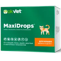 Капли МаксиДропс от внеш.и внутр.д/кошек от 4-8кг/60шт/AB1911 ЧЗ Капли МаксиДропс от внеш.и внутр.д/кошек от 4-8кг/60шт/AB1911 ЧЗ