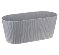 Кашпо ВОЛНА овал 4,2л серый М3191