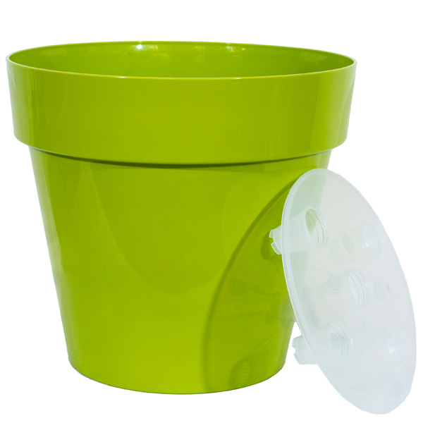 Кашпо Порто 15л киви с дренаж. вставкой /5шт/ДТ 