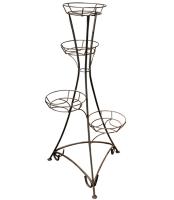 Подставка РЗДИ на 4 горшка круглый прут  медь 104