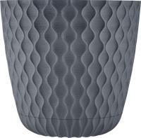 Кашпо Wave D205мм 4,7л вулканический серый IG650310026 /6шт/ПР