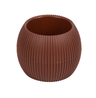 Кашпо Агава 1л круглое коричневый с прик.под. А274