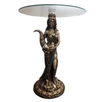 Фигура Стол журнальный Фортуна (светлое золото) L28W28H66(2 части-основание,столешница)713470/PP017