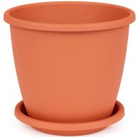 Кашпо Афина 11л с поддоном коричневый/М6546