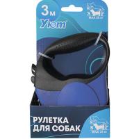 Рулетка Уют ремень 3м на 25кг комф. ручка голубая лапки/ТД9032г/Евро