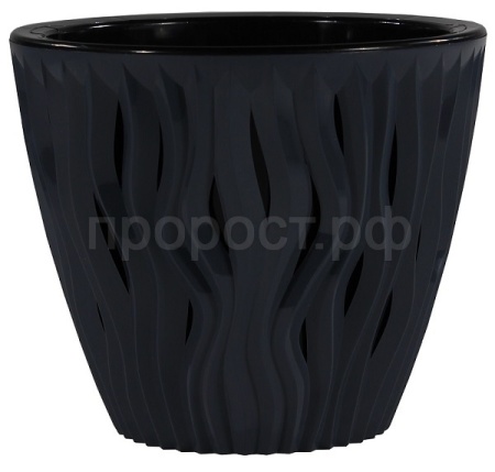 Кашпо Вдохновение 7,5л антрацит КШ-8668