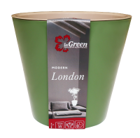 Кашпо Лондон 1,6л оливковый с вставкой ING6204ОЛ 