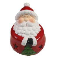 Фигура Дед Мороз с елкой со светодиод.подсв. L15W14H15.5см 714480