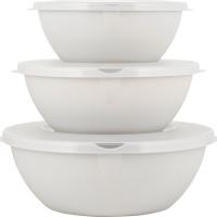 Набор мисок HELSINKI (5л+3л+2л) пепельный жемчуг PT1279 /10шт/ПТ Набор мисок HELSINKI (5л+3л+2л) пепельный жемчуг PT1279 /10шт/ПТ