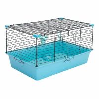 Клетка д/круп. грыз Дарэлл КРОЛИК №4 складная 80*50*43см бирюз/белый/4189/Дарэлл
