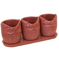 Набор Совушки VipSet 0,22л*3шт красный металлик