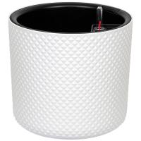 Кашпо ФАСЕТ D280 13,5л белый с автополивом+вставкой М3238