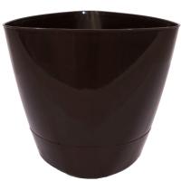 Кашпо Элеганс 1л шоколадный с прик. под. /20шт/Рад