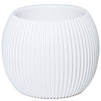 Кашпо Агава 0,35л круглое белый с прик.под. А265