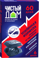 Ловушка тараканы Чистый Дом 02-103 Усиленного действия диски (в упак.6шт) 50шт  