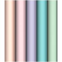 Упаковочная бумага 70*100см "Пастельные тона" 80г/м2 глянц. ассорти 5 дизайнов MESHU/MS_53494/Рельеф