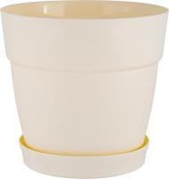 Кашпо Fiori D170мм 2л белоснежный жасмин с прик. под. IG6601 /15шт/ПР