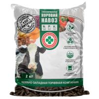 Коровий навоз гранулированный 2 кг Коровий навоз гранулированный 2 кг