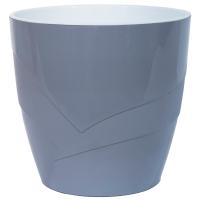 Кашпо Грация 2л серый шелк с вставкой /12шт/ДТ