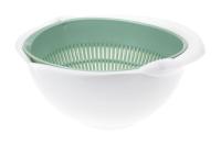 Дуршлаг 1,7л с миской фисташковый М1129/10шт/М-пласт 