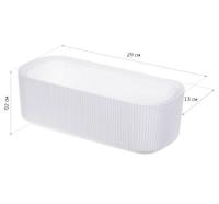 Балконный ящик 29см СТРИП белый 29*13см 1,7л М3251