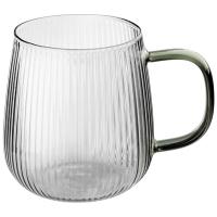 Кружка 430мл AROMA стеклянная с гранями 106477 /24шт/Leonord