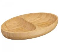 Менажница 2 секции 24*13,5*4см бамбук КТ-МЖ-05 /12шт/Катунь