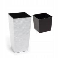 Кашпо Рапис 47см 10л матовое белый с вставкой 07051 /5шт/Арз