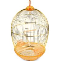 Клетка д/птиц круглая золото d480*765мм/480G/50611015/Триол