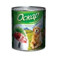 Корм для собак Оскар Говядина/Индейка ж/б 750гр/1234 Корм для собак Оскар Говядина/Индейка ж/б 750гр/1234