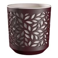 Кашпо Листья 2,5л бордовый/белой КШ-9575