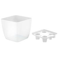 Кашпо для орхидей Vienna 1,5л квадрат белый жемчуг ING6803