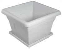 Кашпо Квадро 12,2л мрамор С165М