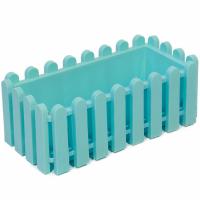 Кашпо Вологда 37,5*18,5*14,2см прямоуг. голубой 07203 /5шт/Милих