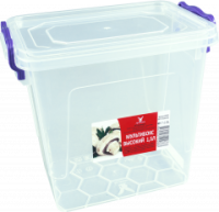 Контейнер д/продуктов с защелками 1,5л Мультибокс высокий прозрачный 05059 /48шт/Арз