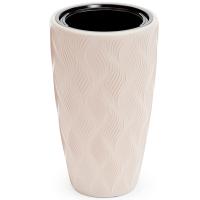 Кашпо Флэйм 24л светло-бежевый с вставкой М8886 /2шт/ Альтерн