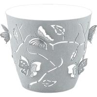 Кашпо Бабочки 225мм 5,3л серый шторм с вставкой РТ4014 /10шт/ ПТ